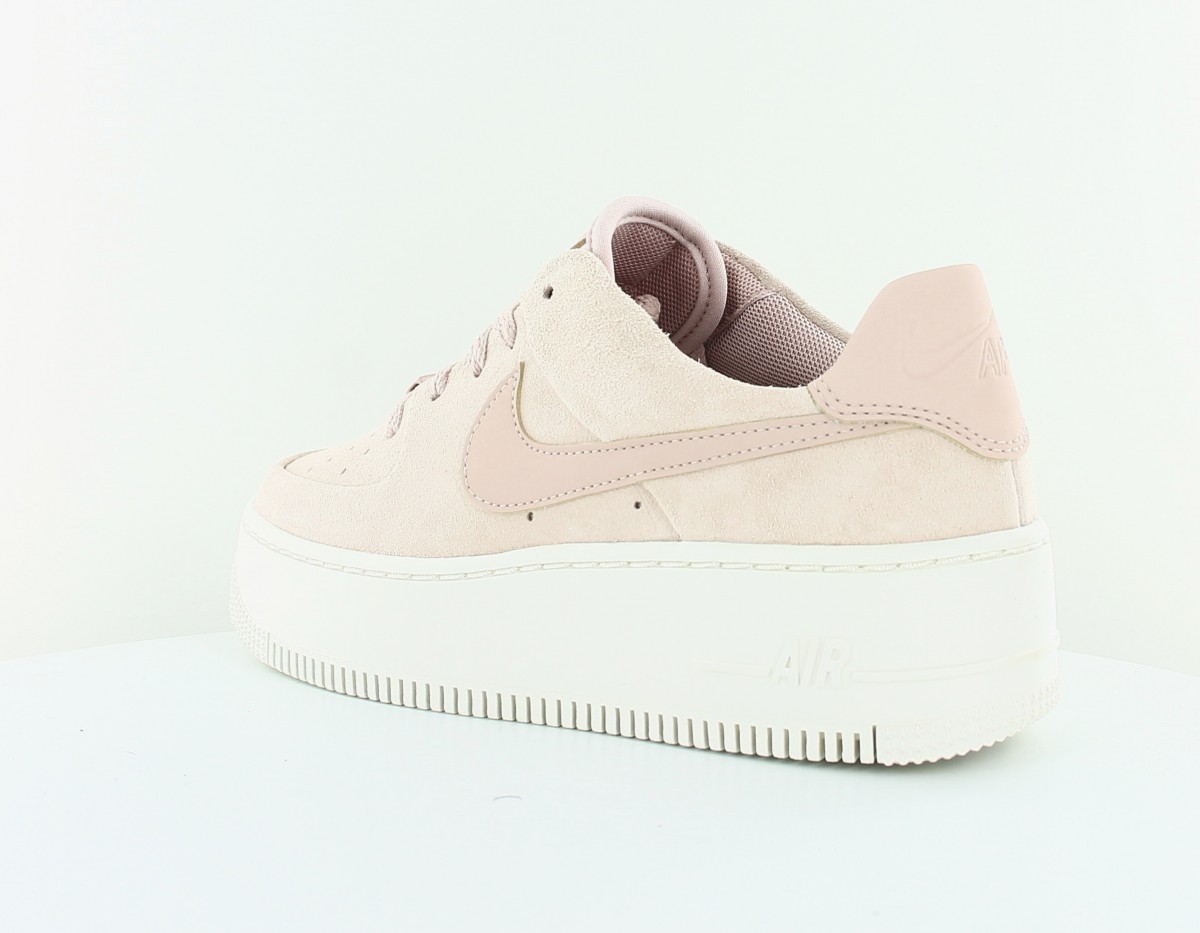 Nike Air force 1 sage low suede rose pastel beige