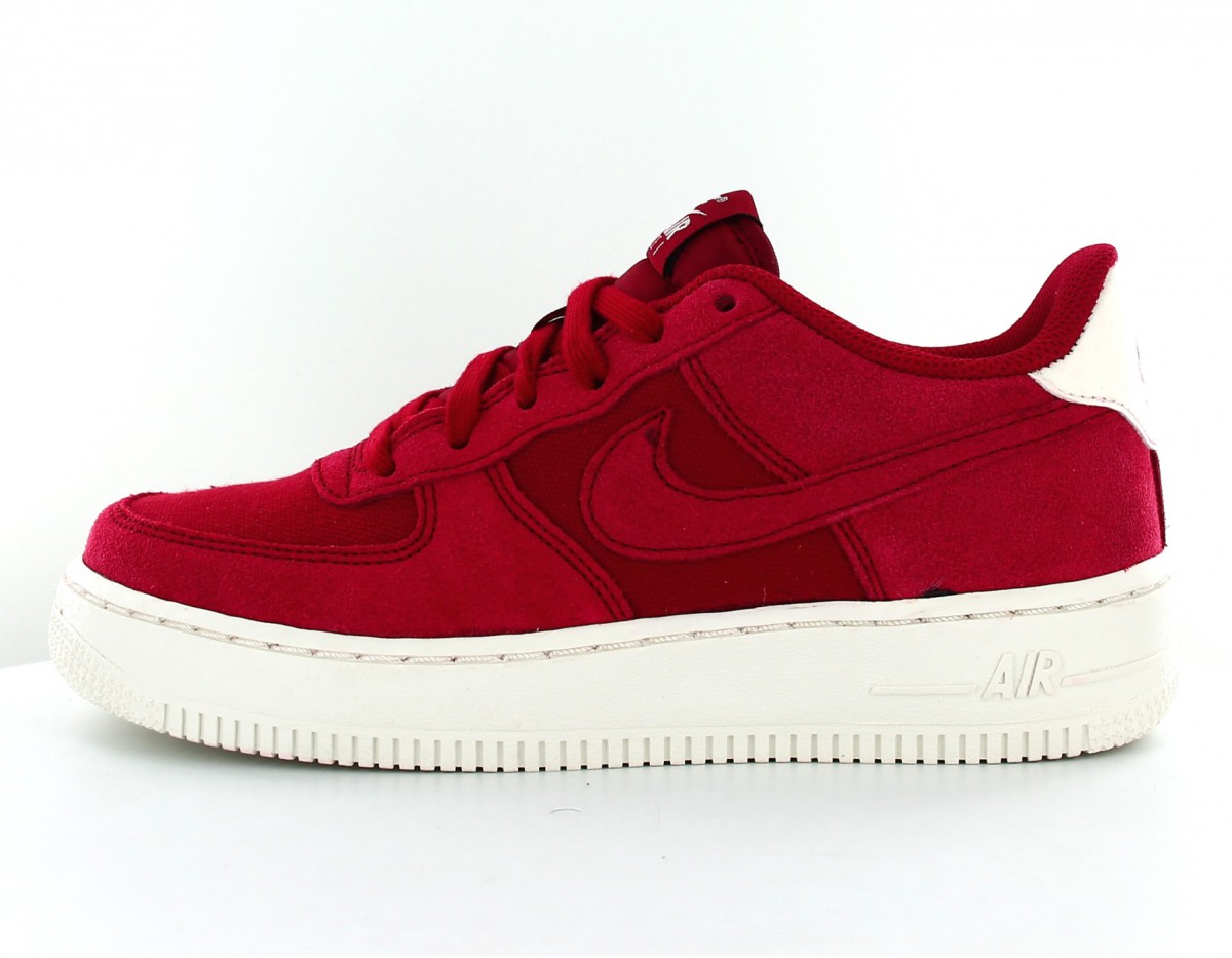 Nike Air Force 1 Suede GS Rouge-rouge-beige