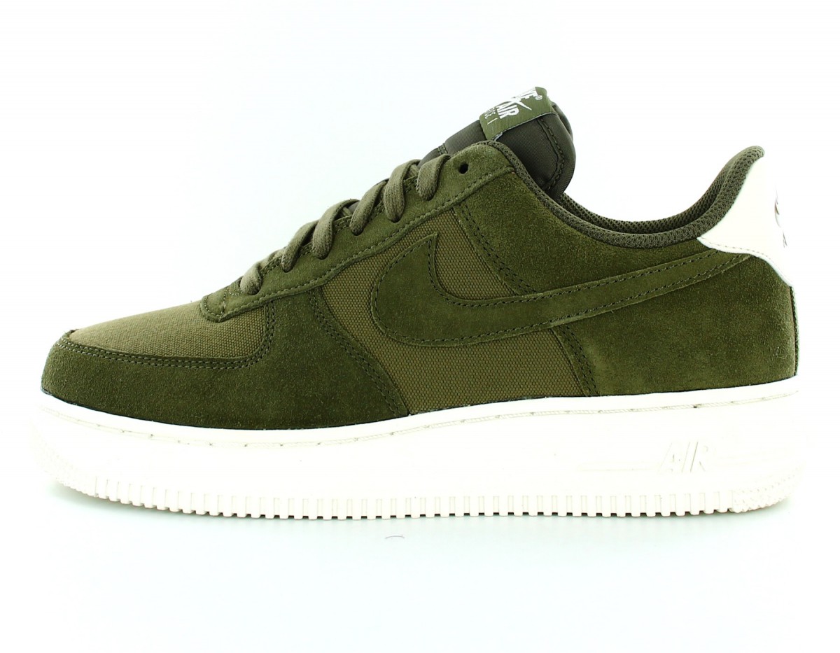 Nike Air force 1 suede vert kaki beige