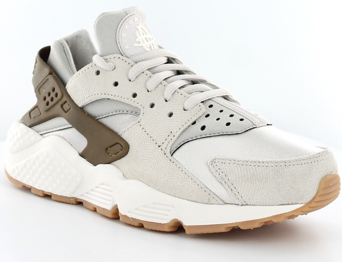 Nike air huarache premium suede femme beige/gomme