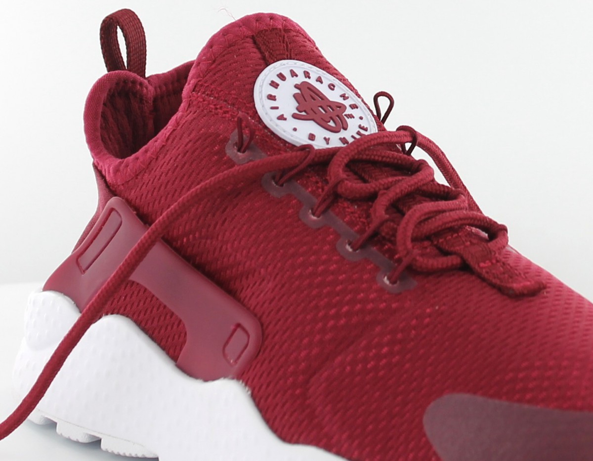 Nike air huarache ultra femme bordeaux-blanc