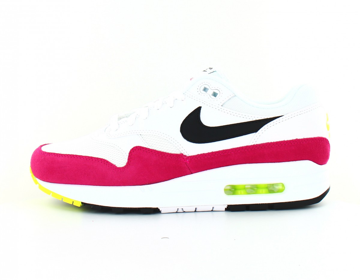 Nike Air max 1 blanc noir rose volt