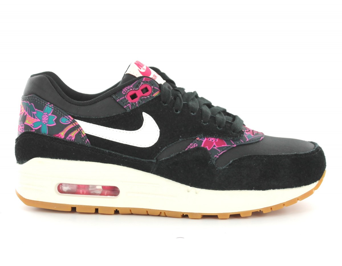 Nike Air max 1 femme print floral NOIR/ROSE/BLANC