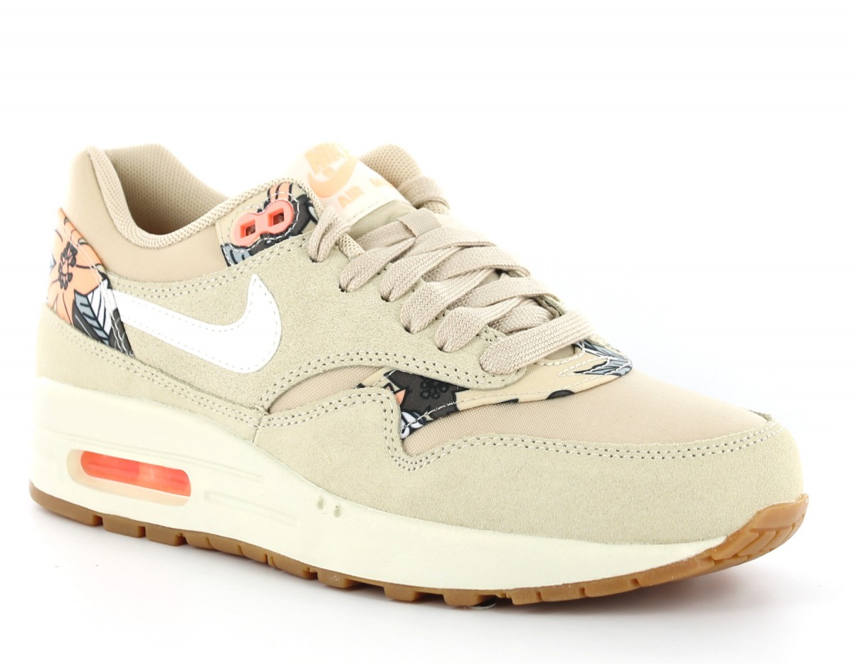 Nike Air max 1 femme print floral BEIGE/ORANGE