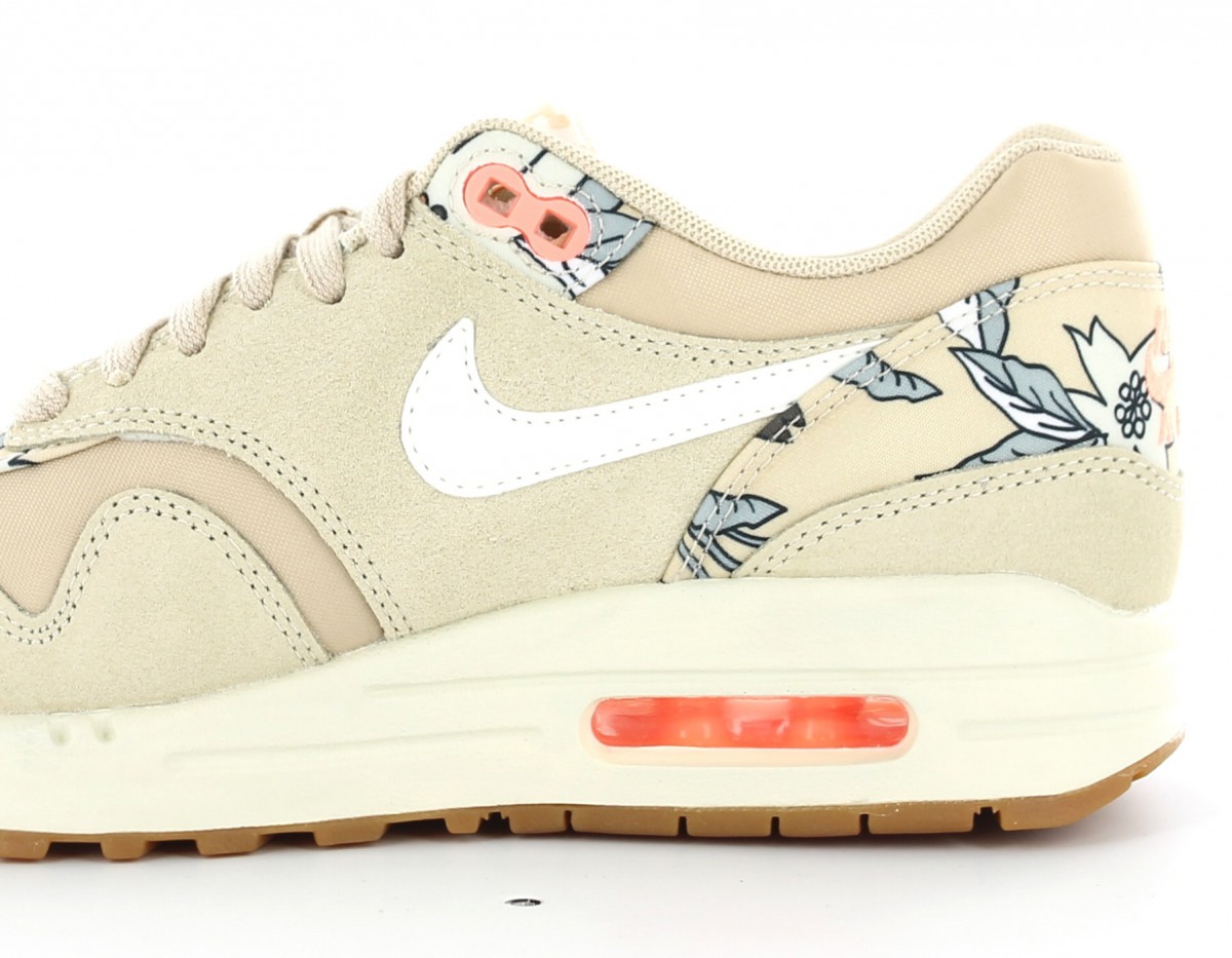 Nike Air max 1 femme print floral BEIGE/ORANGE