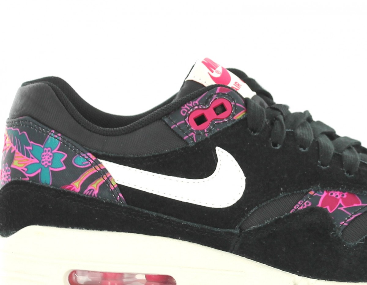 Nike Air max 1 femme print floral NOIR/ROSE/BLANC