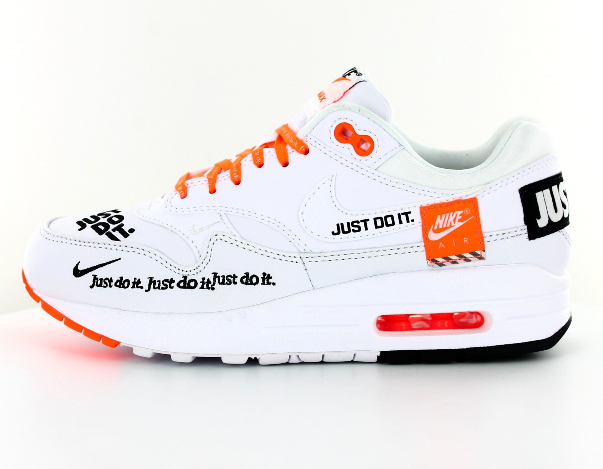 trimestre Ambientalista creativo Nike Air max 1 Lux Just Do It women White 917691 100