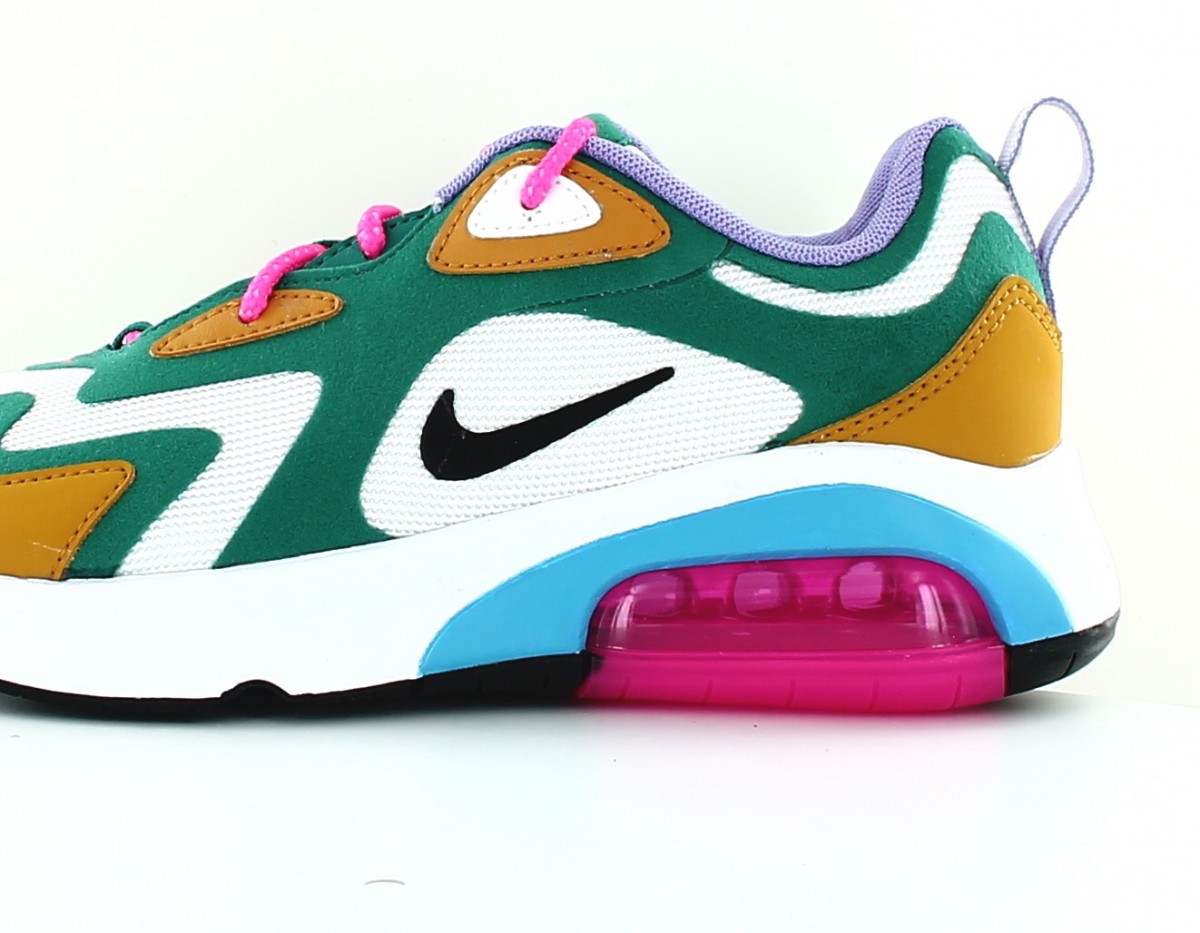 Nike Air max 200 blanc vert moutarde rose