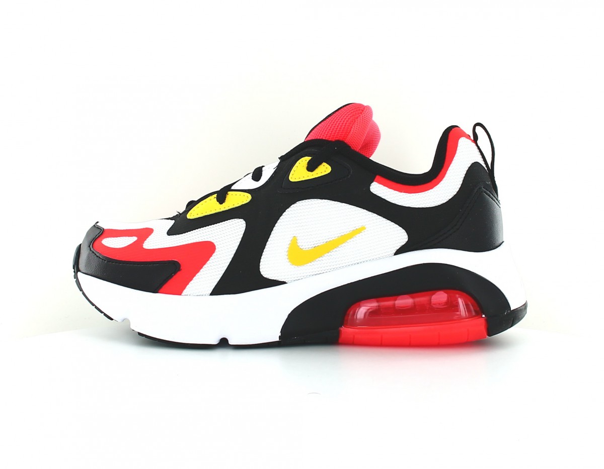 Nike Air max 200 gs blanc noir jaune infrared