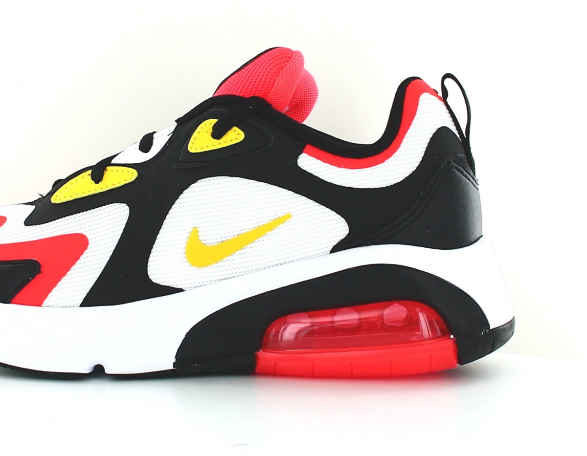 Nike Air max 200 gs blanc noir jaune infrared