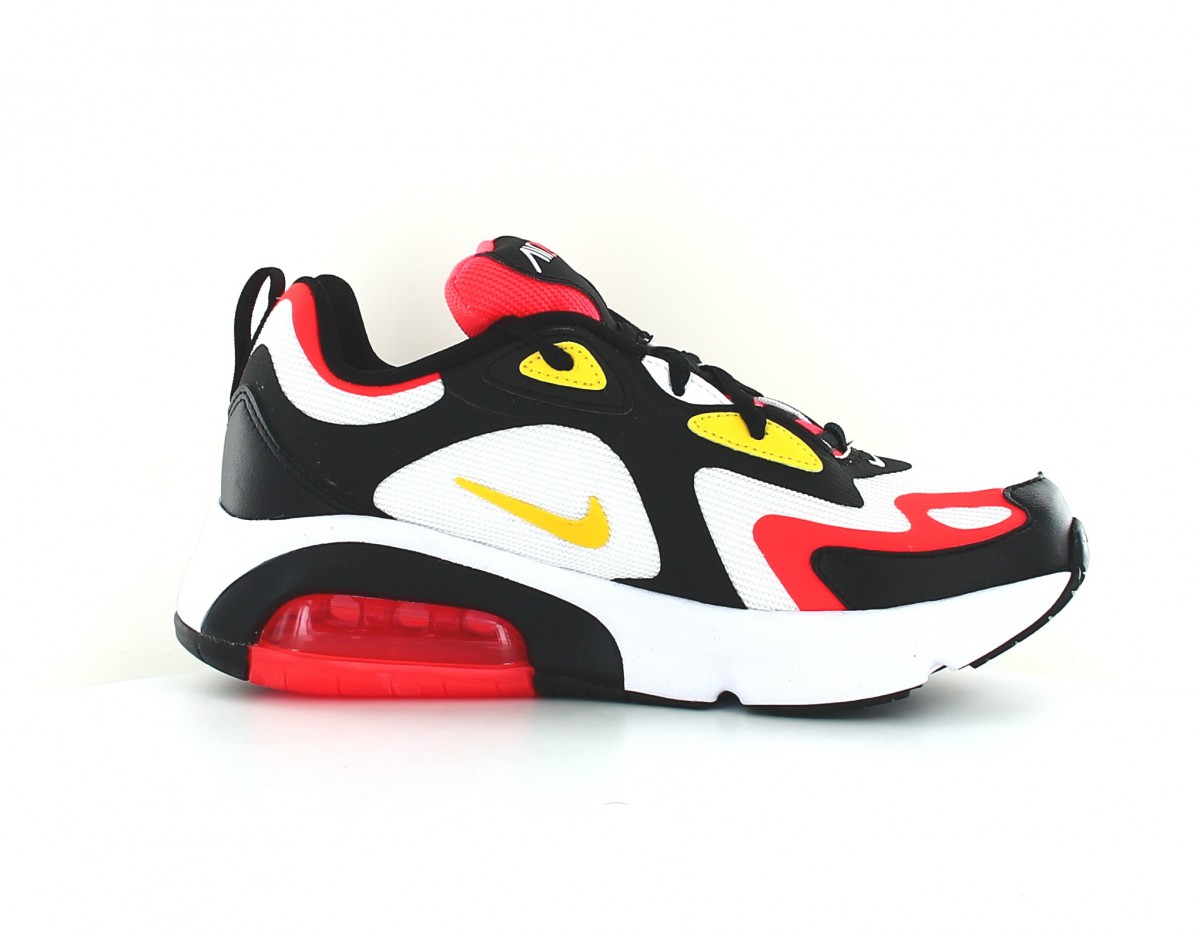 Nike Air max 200 gs blanc noir jaune infrared