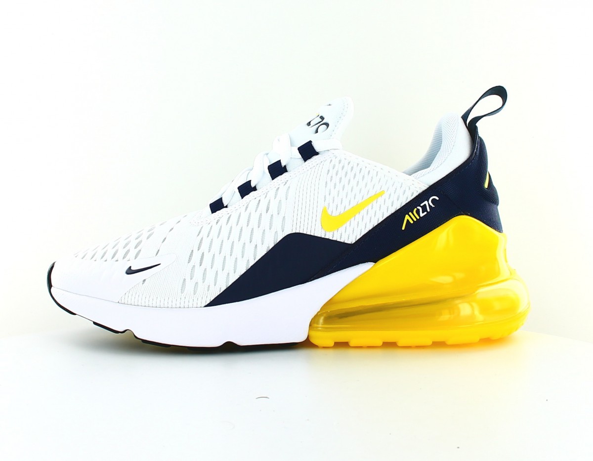 Nike Air max 270 bg blanc bleu marine jaune