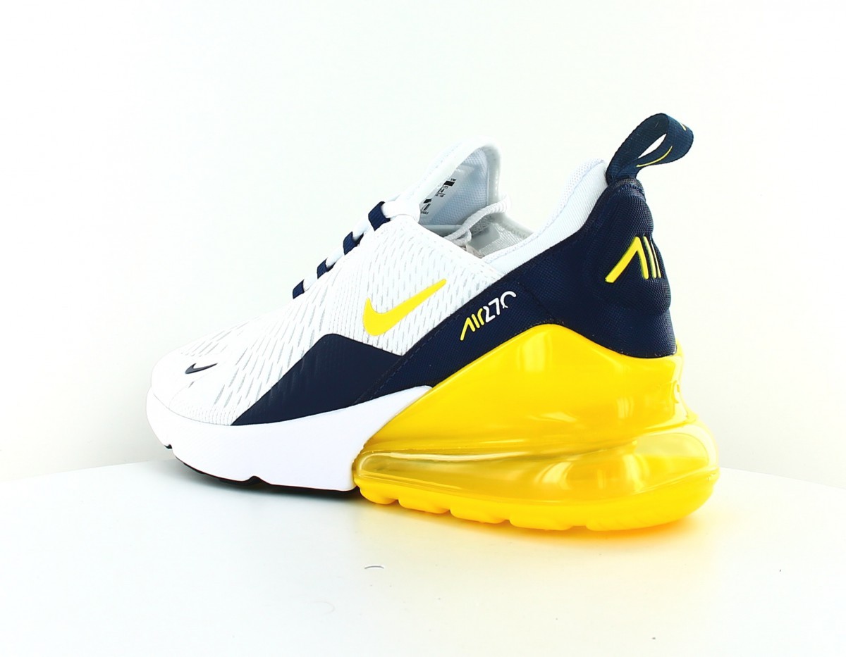 Nike Air max 270 bg blanc bleu marine jaune