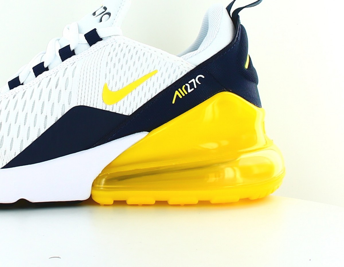 Nike Air max 270 bg blanc bleu marine jaune