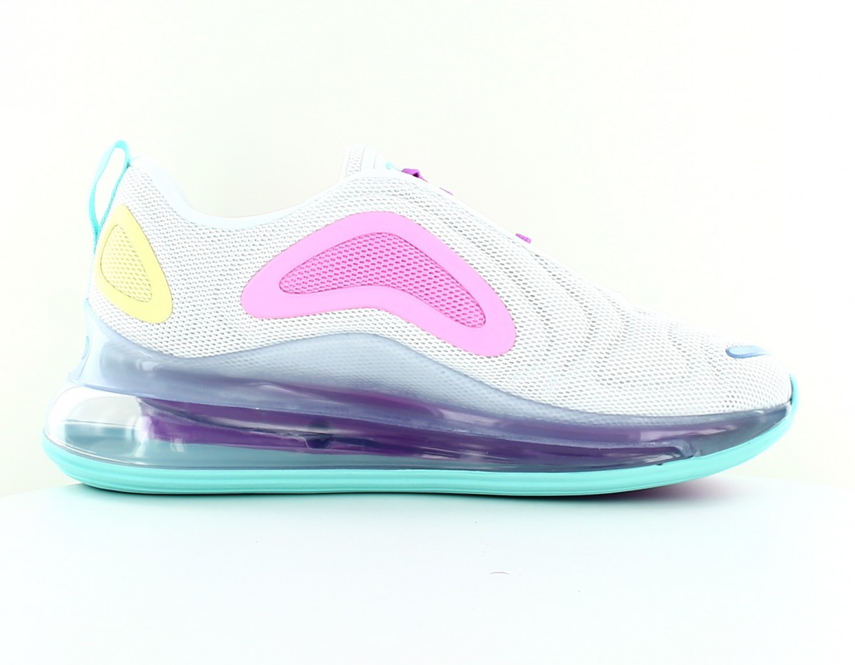 Nike Air max 720 femme blanc rose bleu turquoise jaune