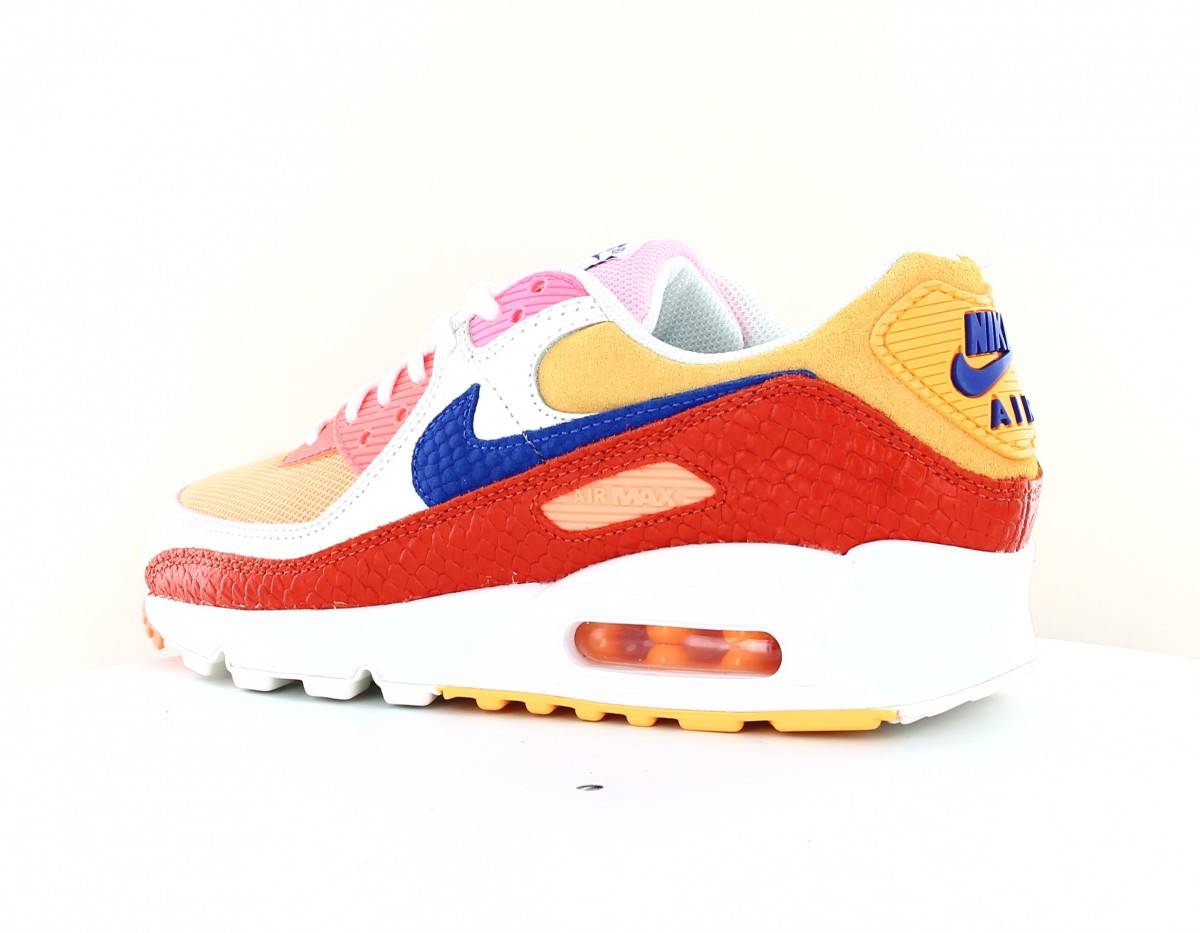 Nike Air max 90 campfire orange brique bleu multicolor