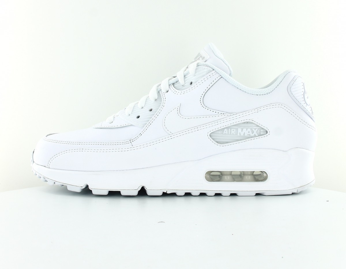 Nike Air max 90 cuir homme blanc blanc