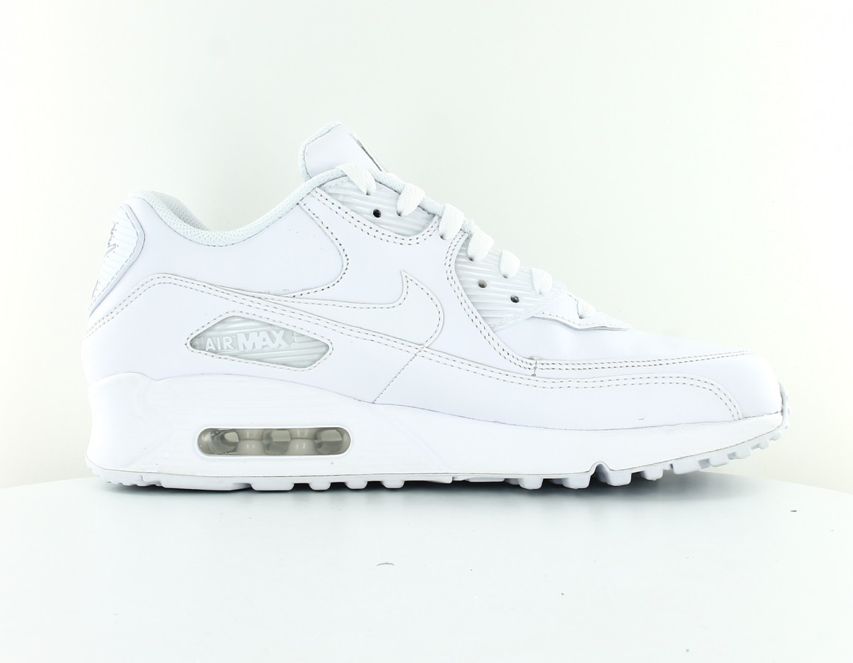 Nike Air max 90 cuir homme blanc blanc