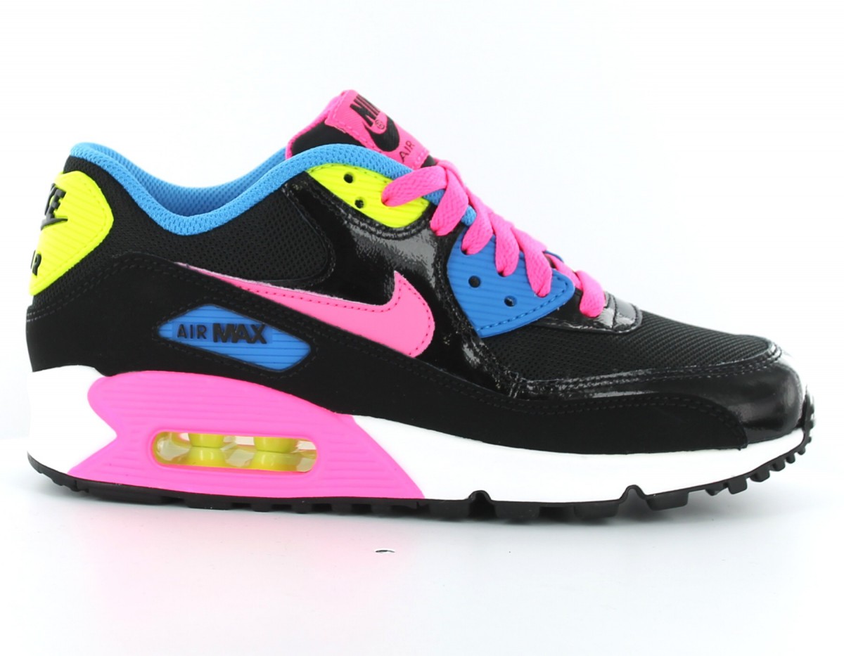 Nike air max 90 mesh gs NOIR/ROSE/BLEU