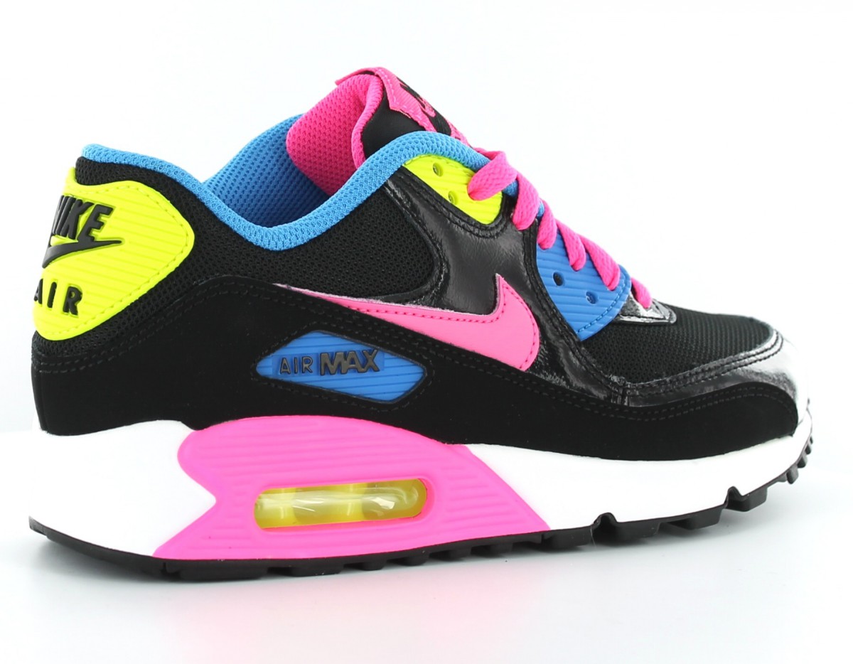 Nike air max 90 mesh gs NOIR/ROSE/BLEU