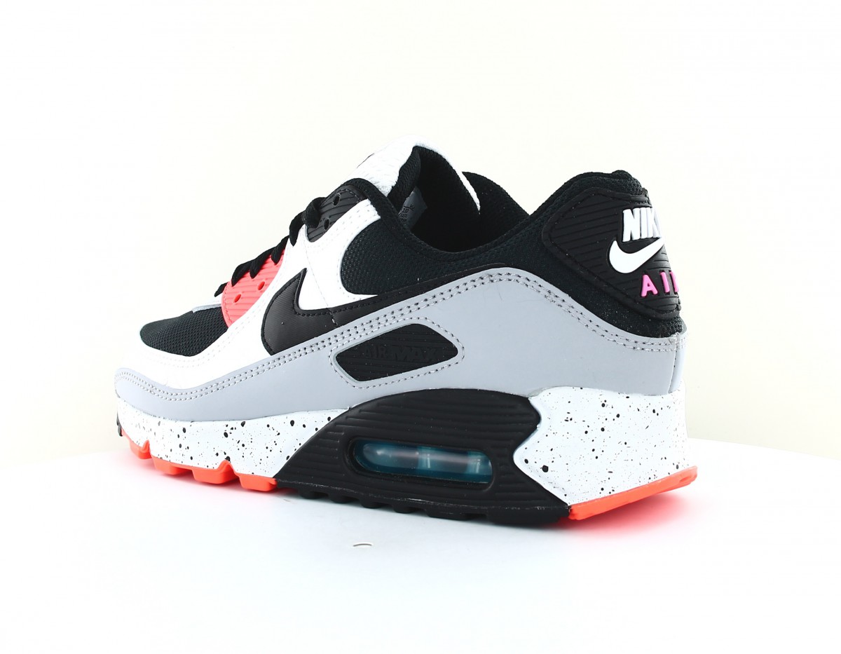 Nike Air Max 90 homme noir blanc gris infrared speckle