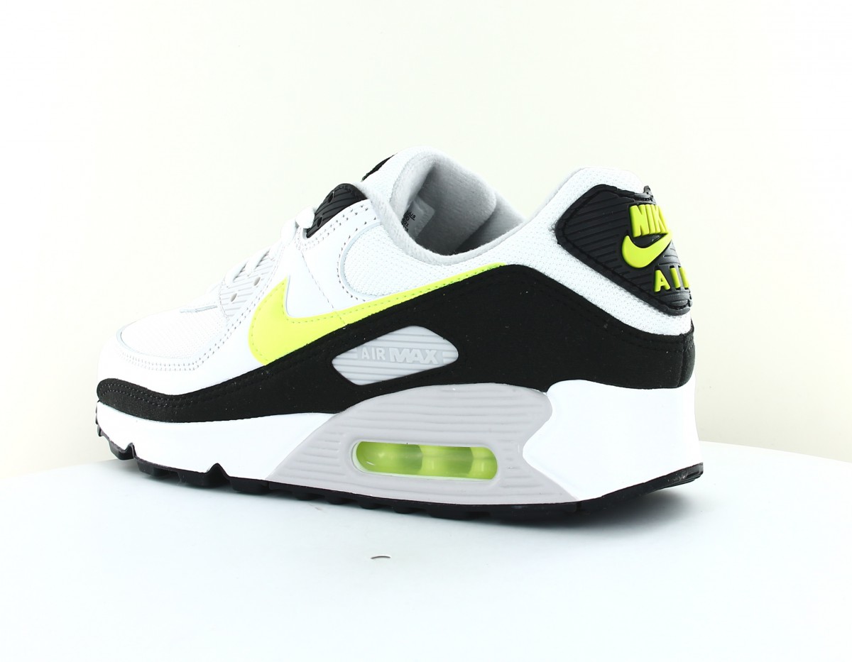 Nike Air Max 90 homme blanc jaune fluo noir