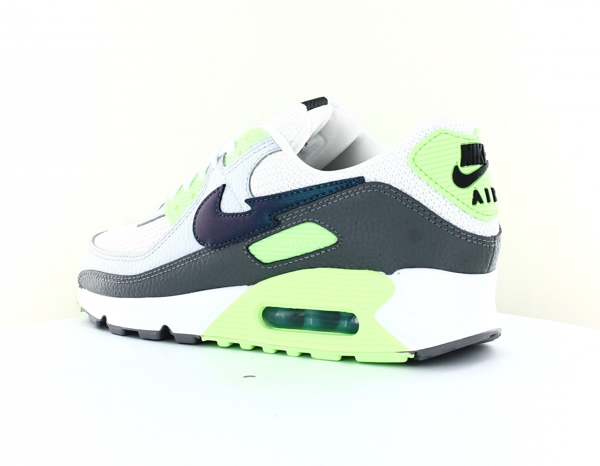 Nike Air Max 90 lime glow blanc gris vert