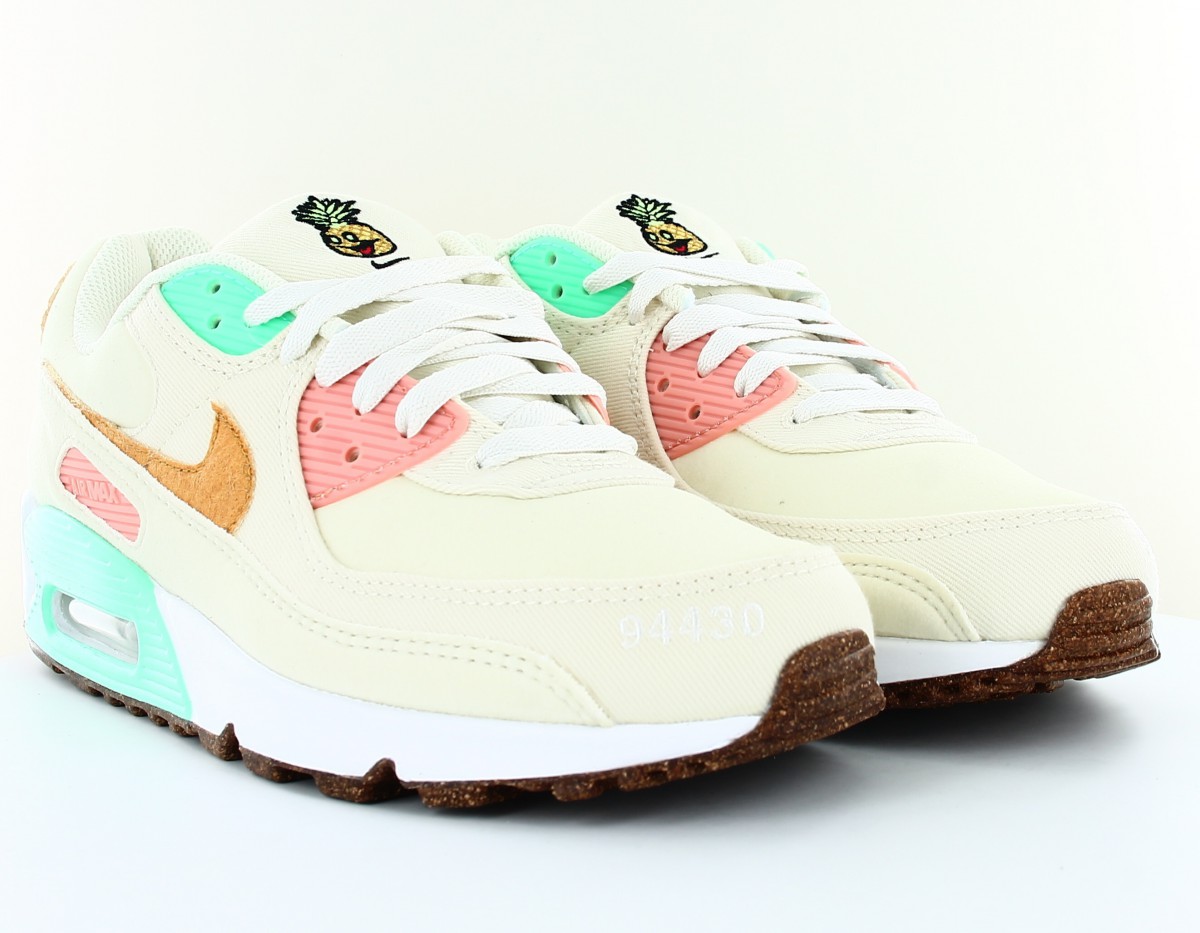 Nike Air max 90 lx beige vert rose gomme