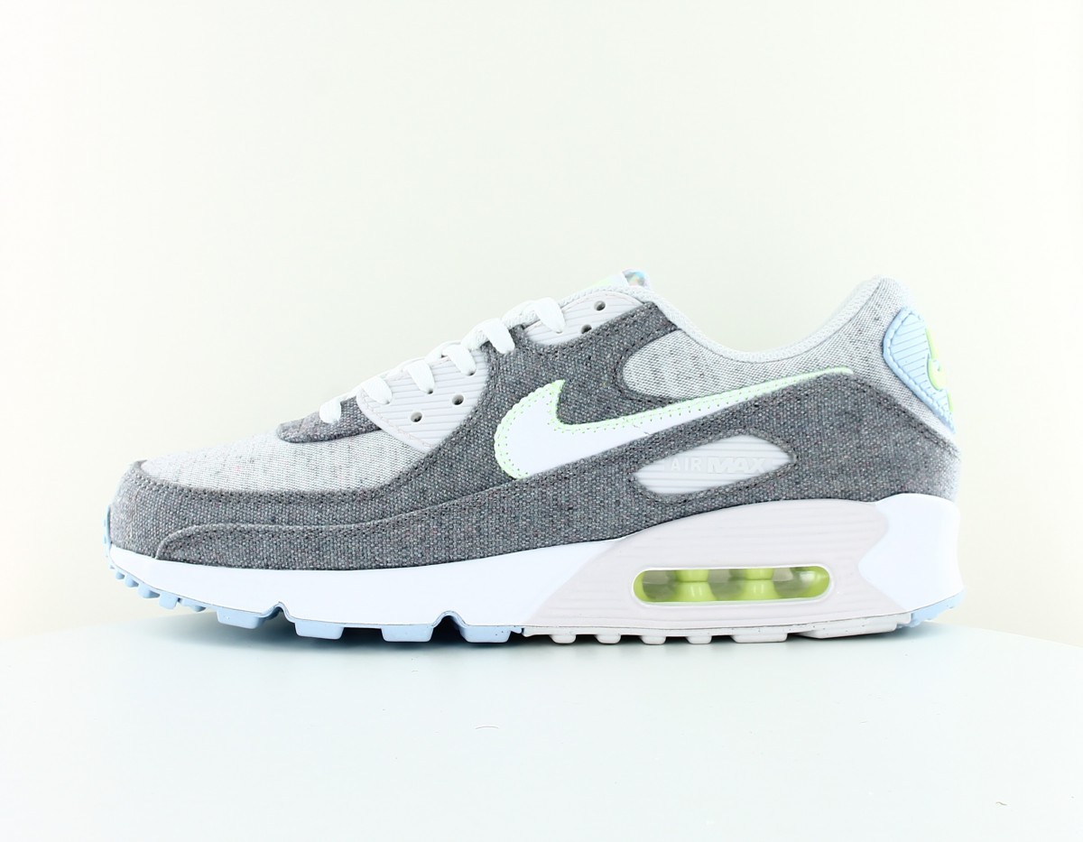 Nike Air max 90 nrg recycled gris blanc jaune bleu