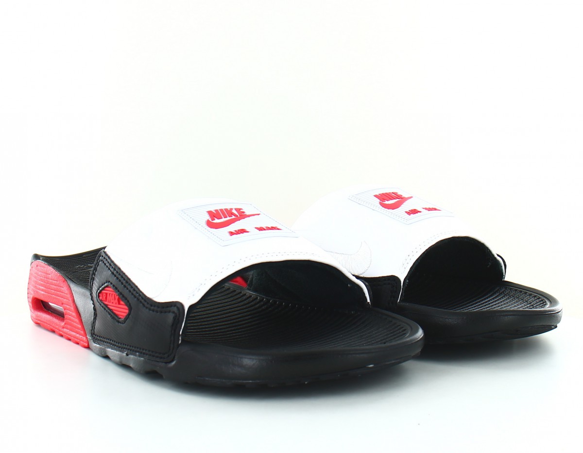 Nike Air max 90 slide blanc noir rouge