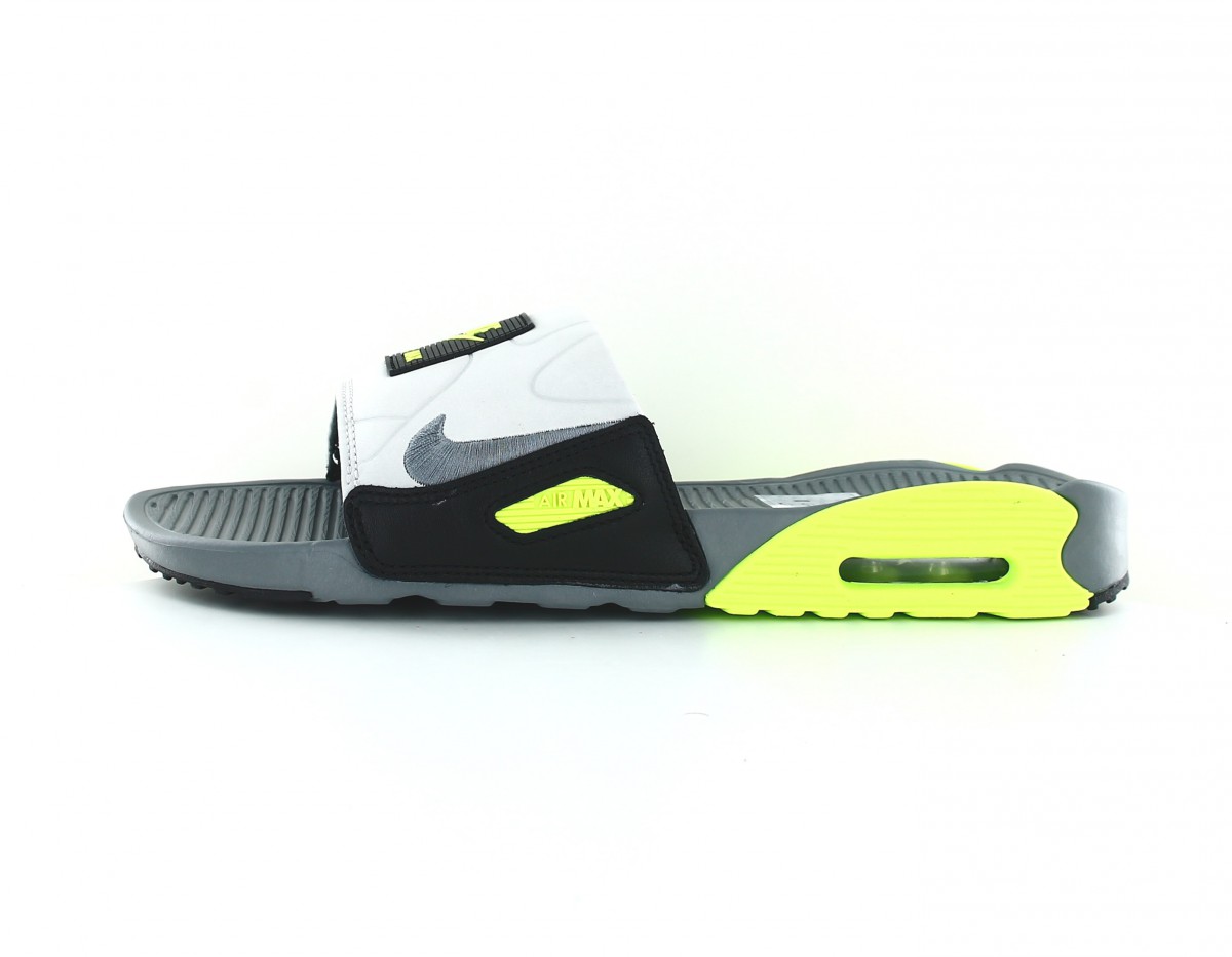 Nike Air max 90 slide noir gris volt