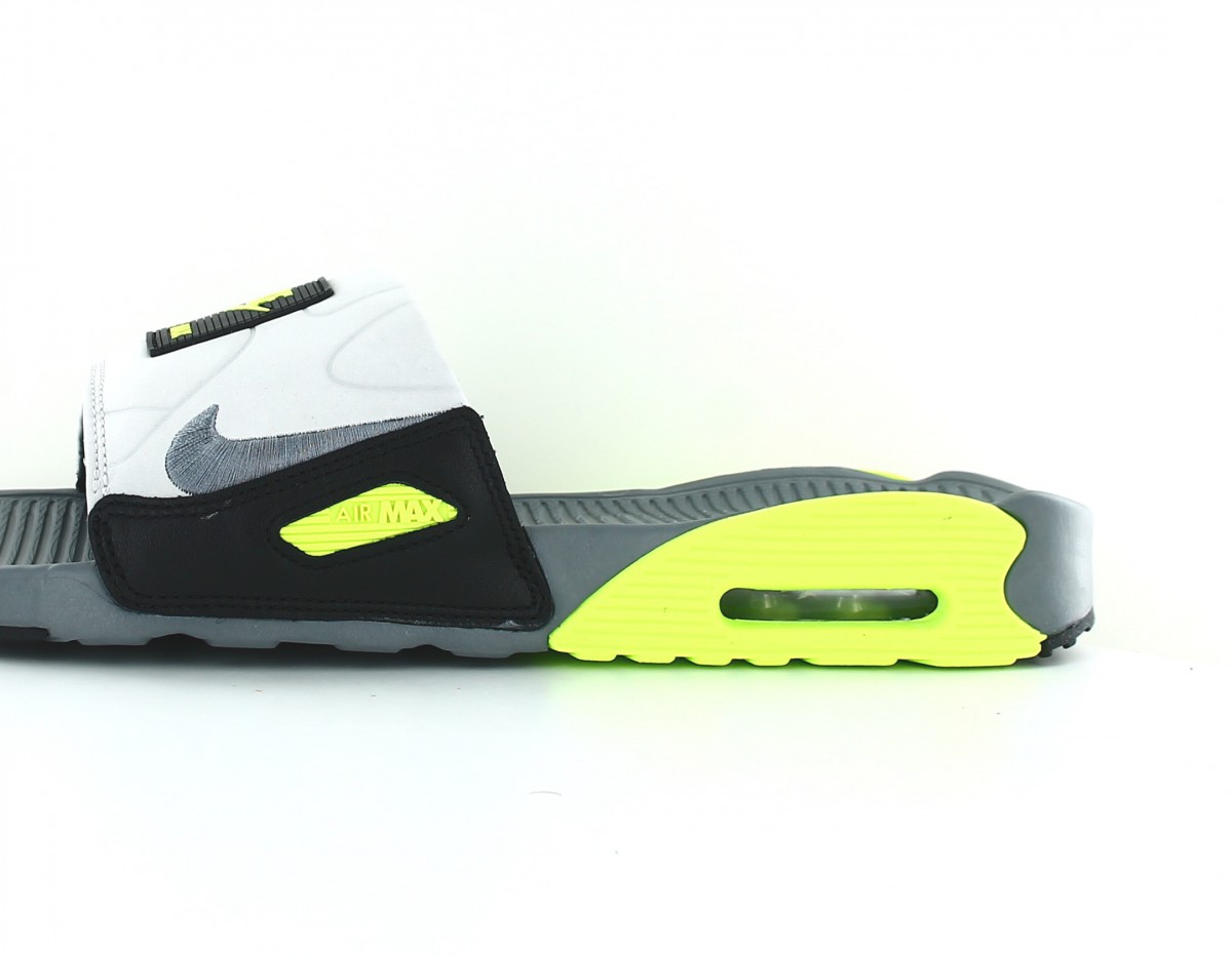 Nike Air max 90 slide noir gris volt