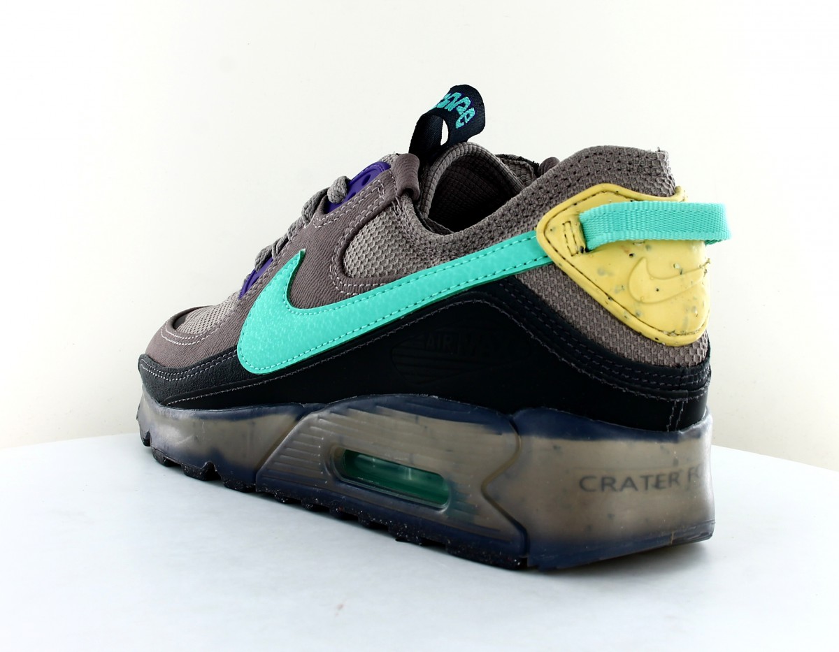 Nike Air max 90 terrascape marron turquoise violet