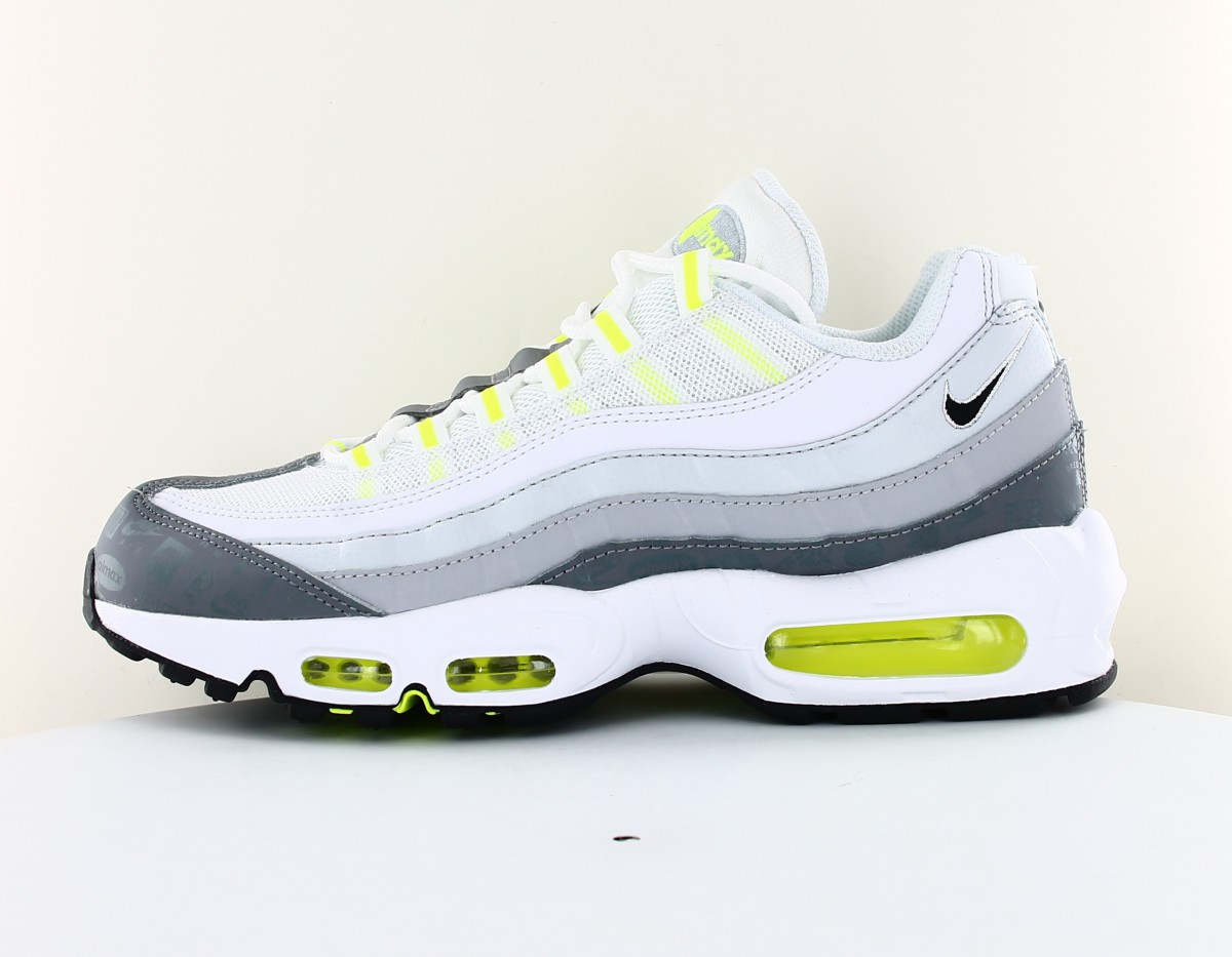 Nike Air Max 95 blanc noir gris volt