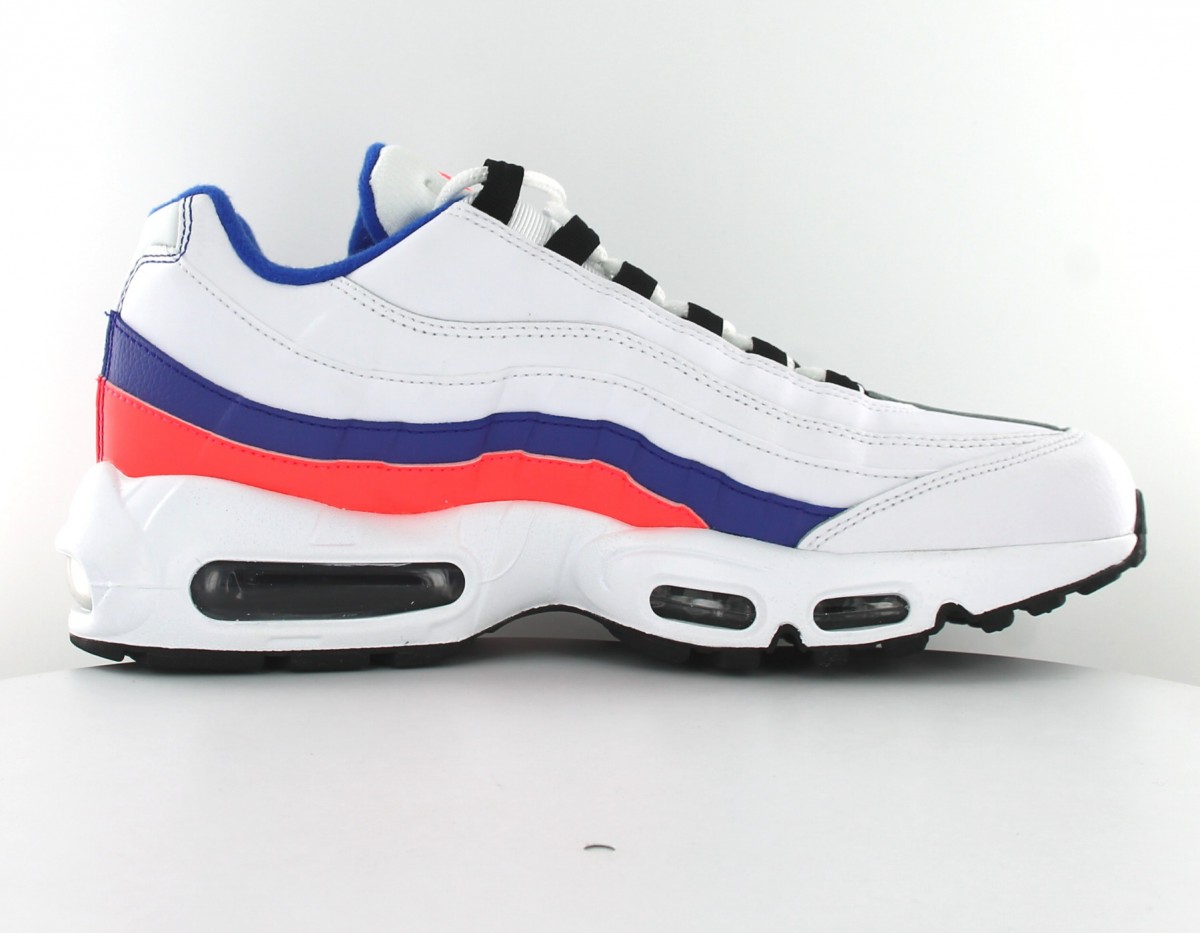 Nike Air max 95 essential Blanc bleu solar red