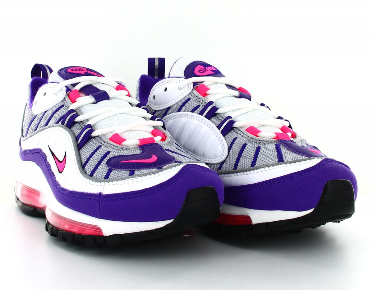 Nike Air Max 98 femme blanc violet rose