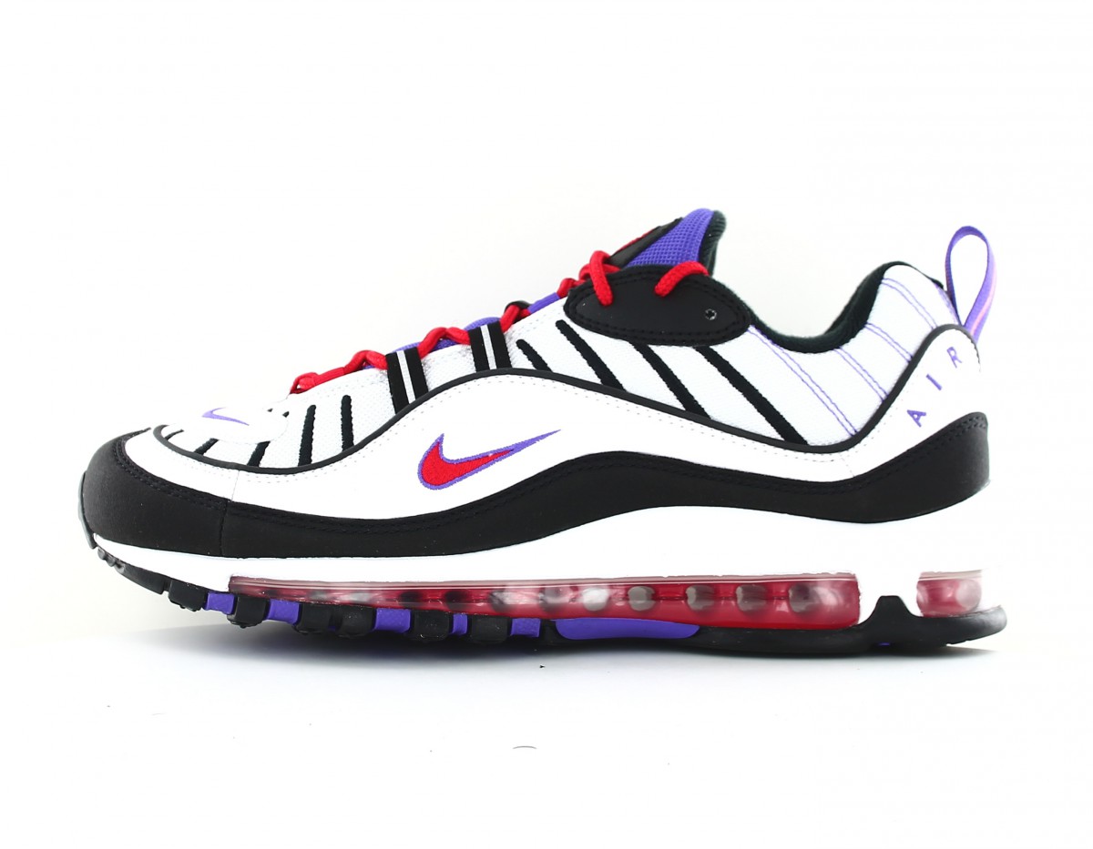 Nike Air max 98 noir rouge blanc violet