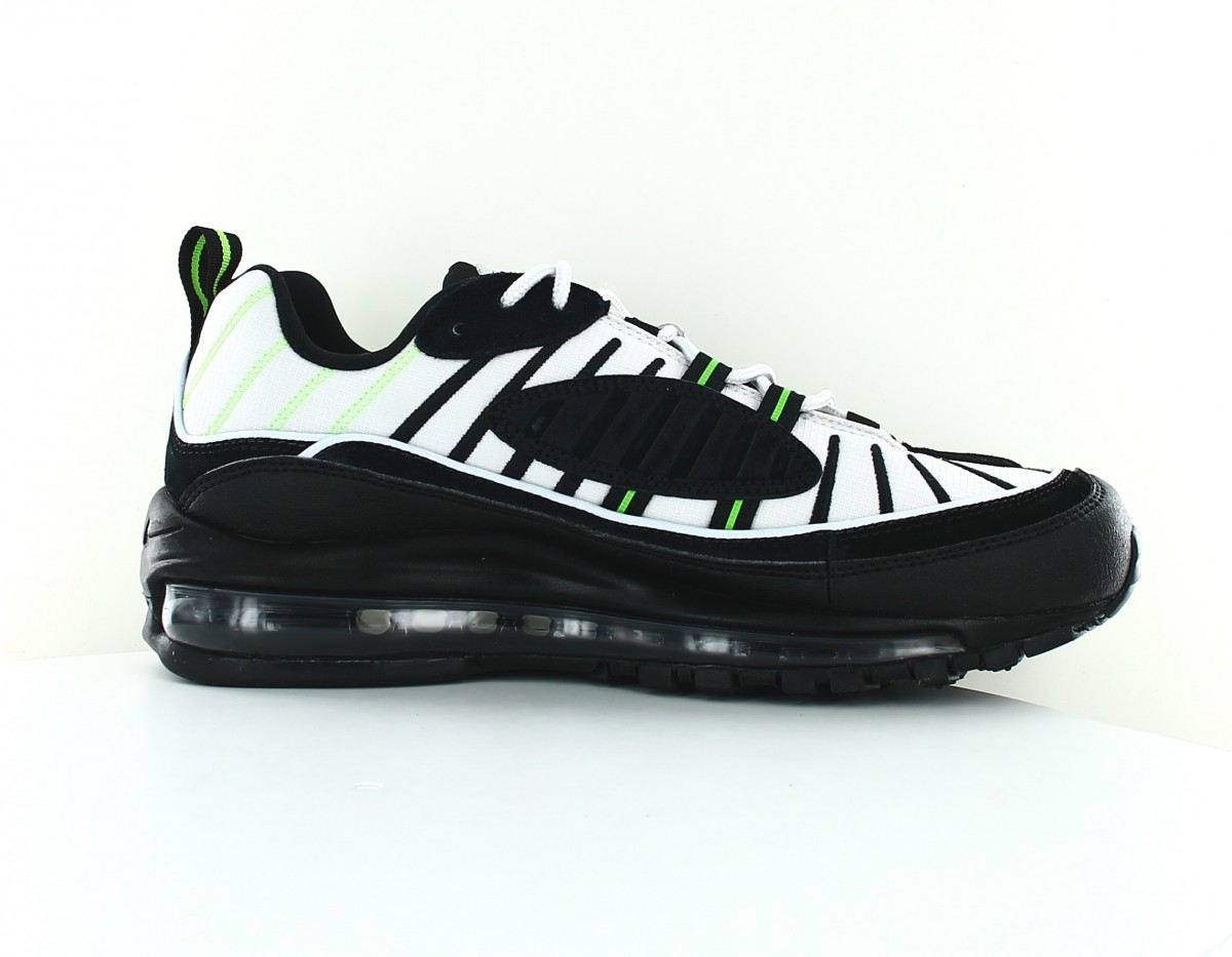 Nike Air max 98 noir vert blanc orange crimson