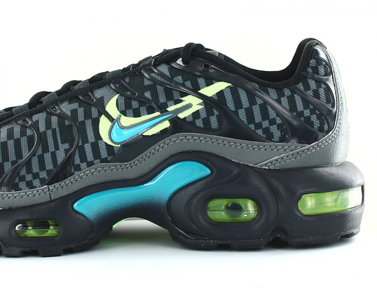 Nike Air max plus gs gris noir bleu vert
