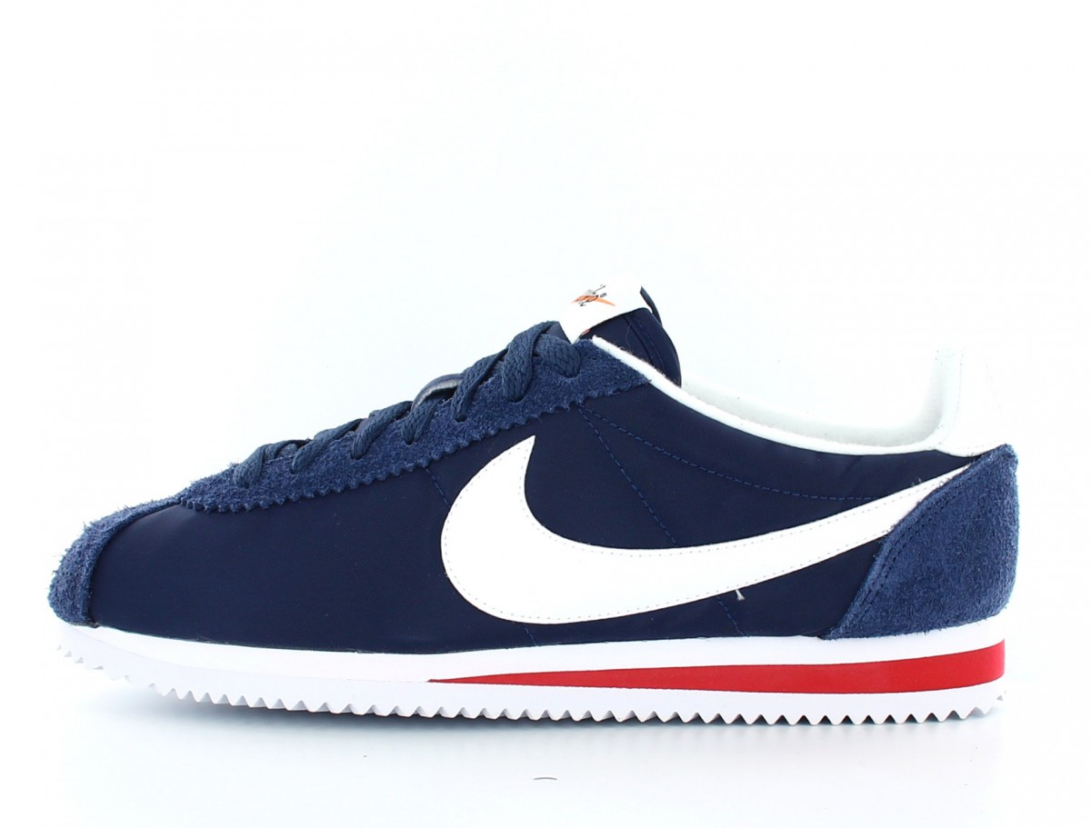 Nike Cortez nylon premium bleu-marine-blanc