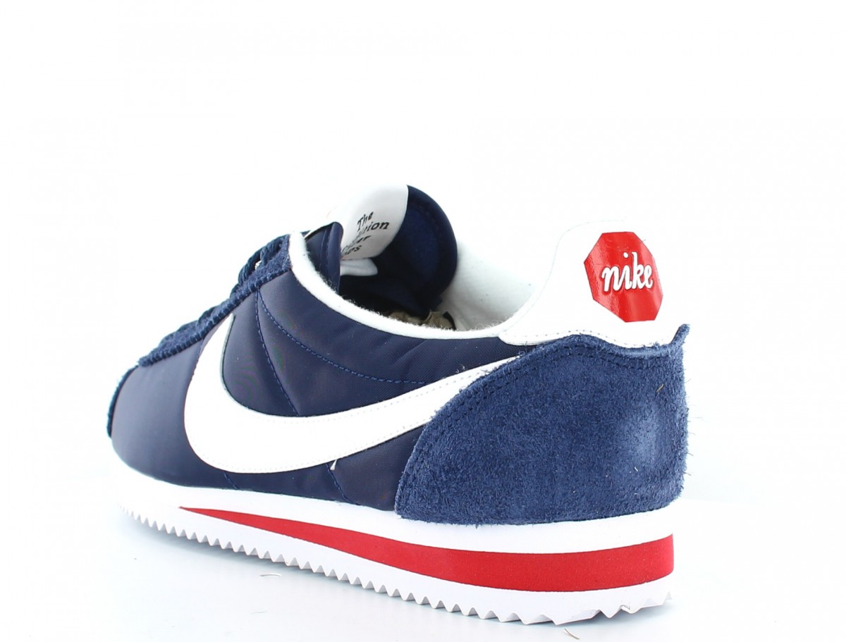 Nike Cortez nylon premium bleu-marine-blanc