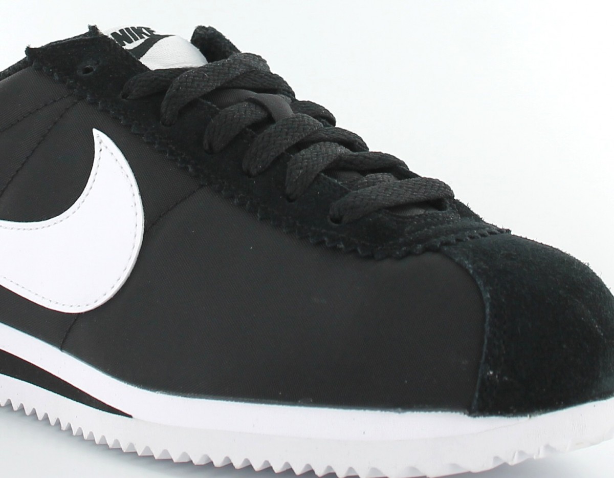 Nike cortez femme noir-blanc