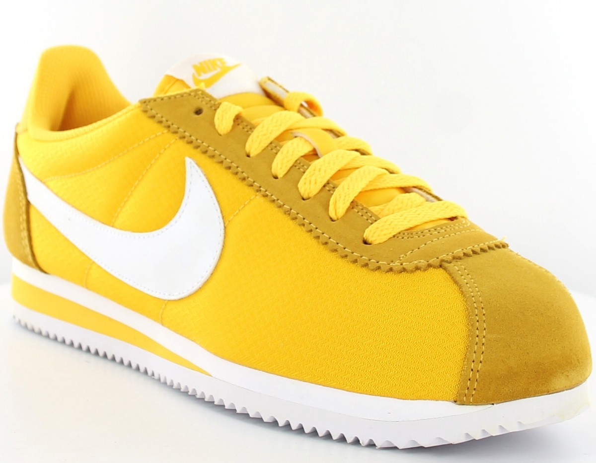 nike cortez blue with yellow swoosh