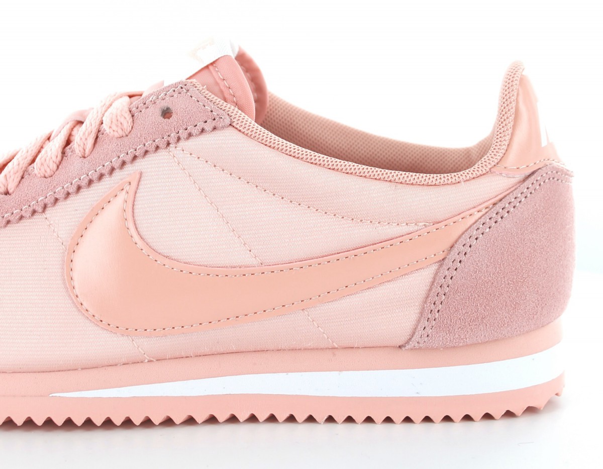 Nike Cortez Nylon Femme Rose corail