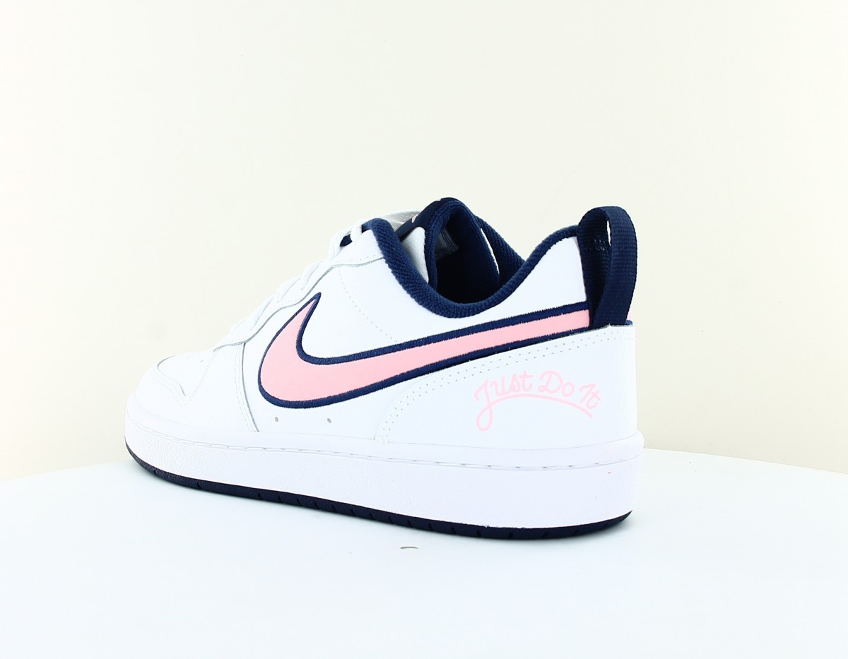 Nike Court borough low 2 se blanc rose bleu marine