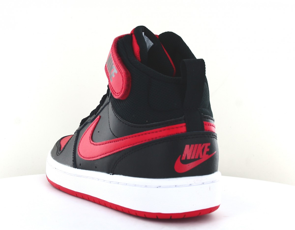 Nike Court borough mid 2 gs noir rouge
