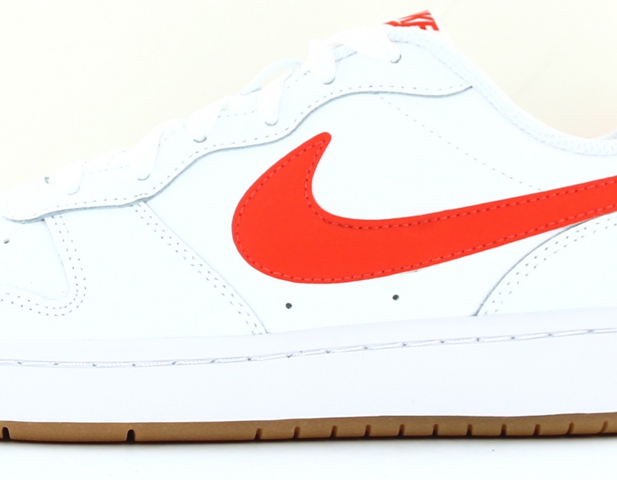 Nike Court borough low 2 gs blanc orange gomme