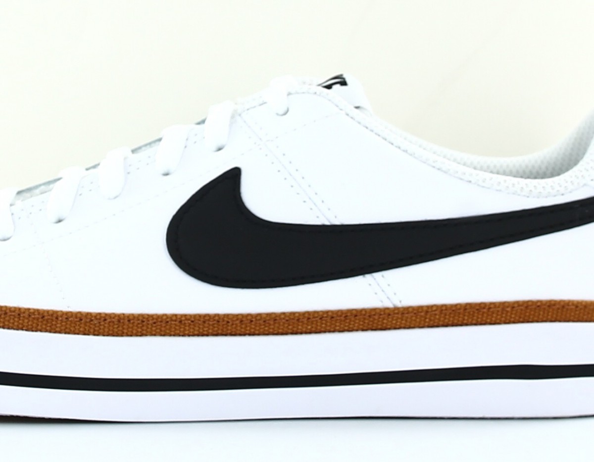 Nike Court legacy gs blanc noir marron