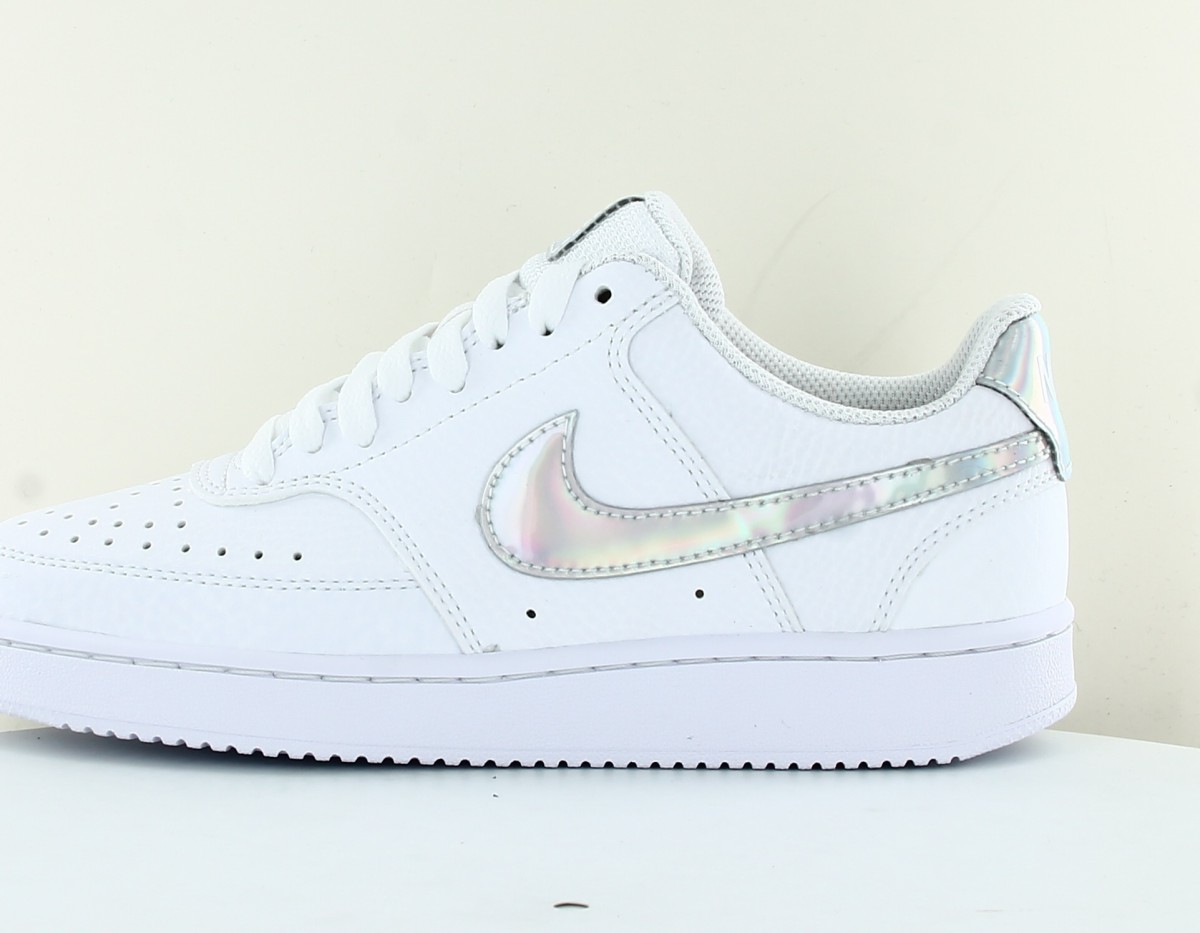 Nike Court vision low blanc gris iridesent