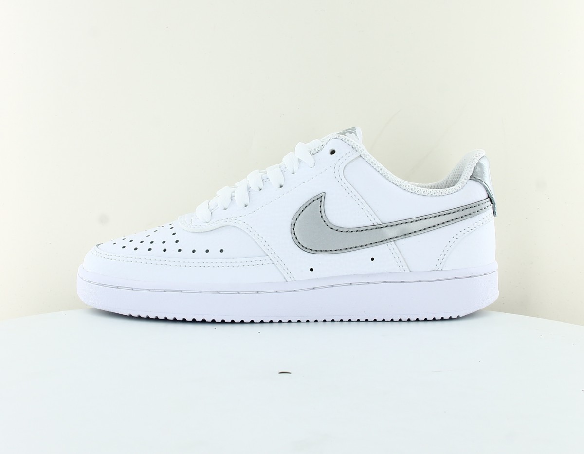 Nike Court vision low blanc gris metal